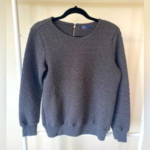 Gap grey geometric sweatshirt with zipper detail